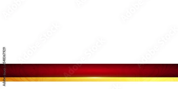 Fototapeta Red Floral Lower third on a Transparent Background