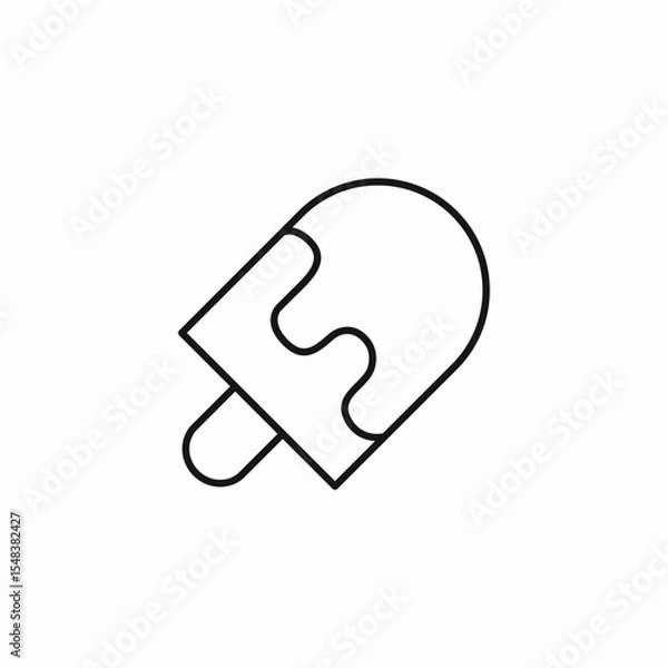 Fototapeta popsicle ice cream icon sign vector