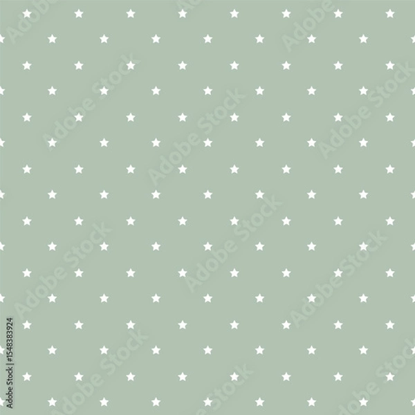 Obraz Vector background with five angled stars. Polka dot wallpaper. Fashion childish seamless pattern. Cute joyful allover print for fabric, paper, textile, kids clothes and accessories.