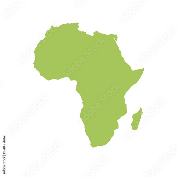 Obraz Map of Africa, sign silhouette. World Map Globe. Vector Illustration isolated on transparen background. African continent.