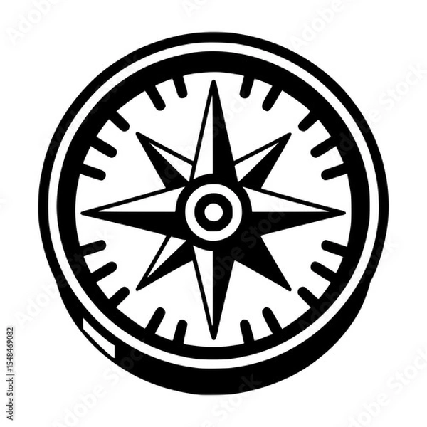Fototapeta A compass pointing the way, showing direction and guidance. An illustrative and symbolic image of a compass rose