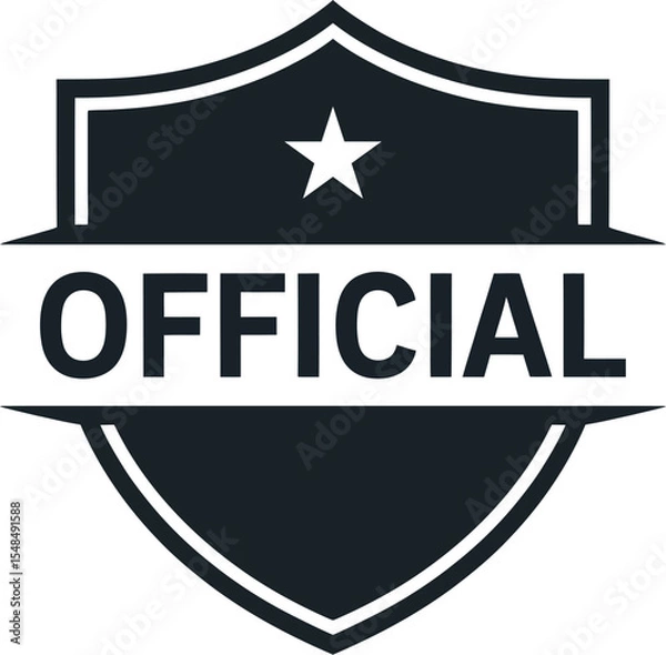 Fototapeta Official seal badge shield star graphic design element