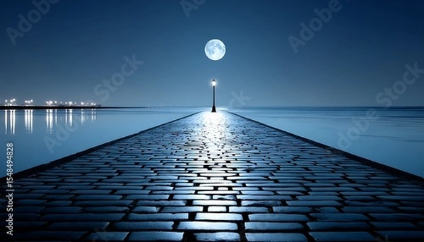 Obraz Moonlit path to the sea
