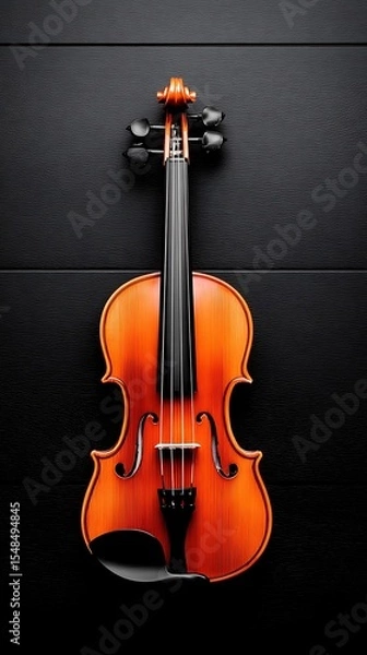 Obraz Violin on black background