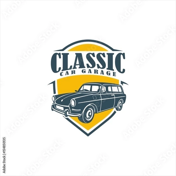 Obraz Retro classic car logo