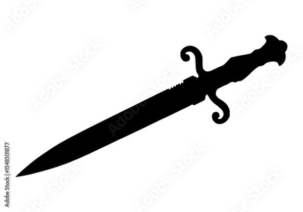 Obraz Silhouette Sword - Minimalist Design