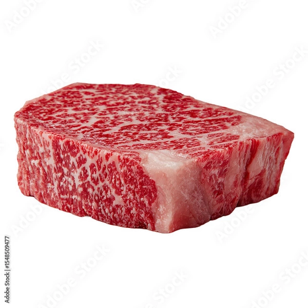 Fototapeta Kobe beef wagyu isolated on transparent background