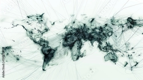 Fototapeta Abstract world map design