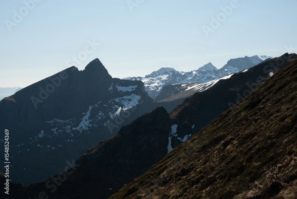 Fototapeta mountain landscape with snow