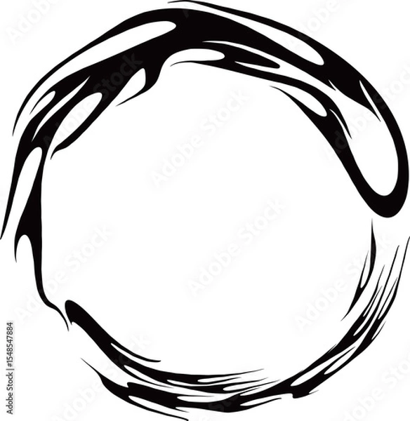 Fototapeta 炎の円フレームイラスト素材