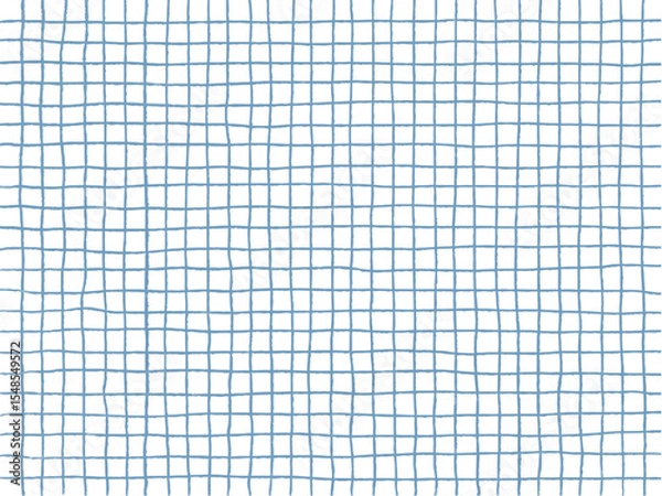 Obraz 手描き背景　チェック　ブルーグレー