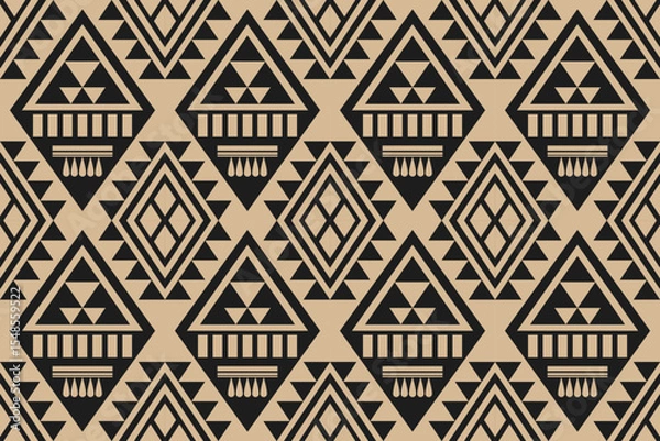 Fototapeta Ethnic geometric seamless pattern abstract pattern vector design for all types of printing and Textiles