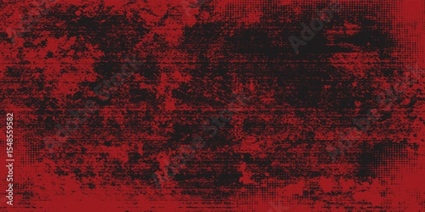 Fototapeta PrintGrunge texture effect background. Distressed rough dark abstract textured. Black isolated on red. Graphic design element vintage style decoration concept for banners, flyer, card, modern