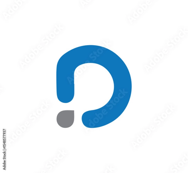 Fototapeta d logo design vector template, initial d letter logo design, d logo, d icon, d symbol, d initial, d symbol, d design, d vector logo, d shape, d simple logo, d it logo, d data logo.