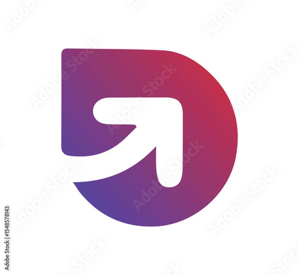 Fototapeta d logo design vector template, initial d letter logo design, d logo, d icon, d symbol, d initial, d symbol, d design, d vector logo, d shape, d simple logo, d it logo, d data logo.