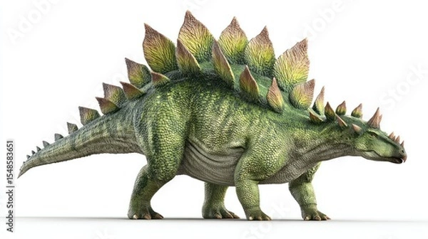 Obraz 3D rendering of a stegosaurus