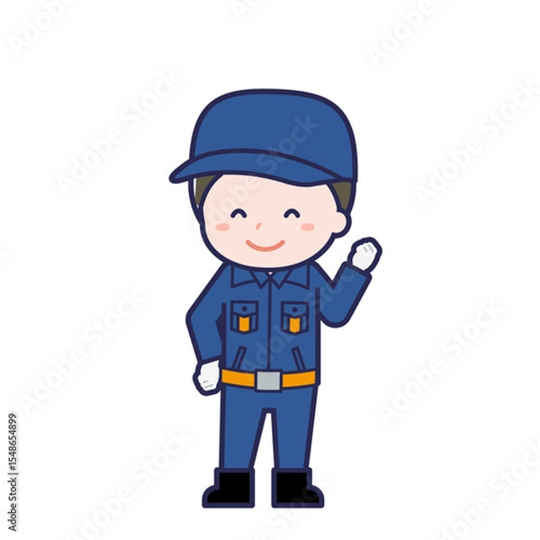 Obraz 消防団員／ななめ／男性 04