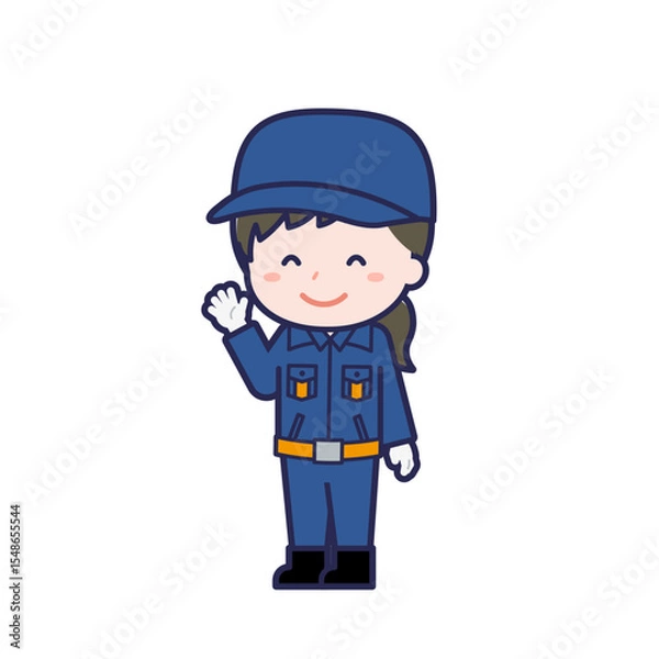 Obraz 消防団員／ななめ／女性 10