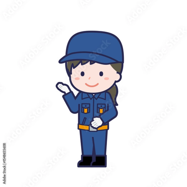 Obraz 消防団員／ななめ／女性 18