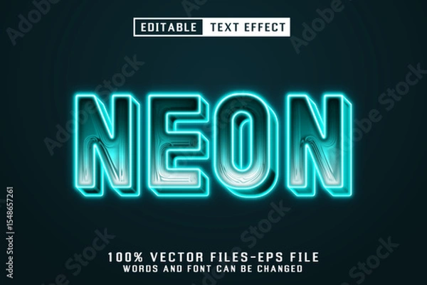 Fototapeta Neon Editable Text Effect