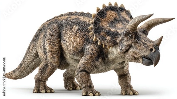 Obraz Three-horned dinosaur, side view (1)