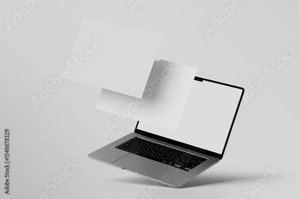 Fototapeta Laptop Screen Mockup, Template for website page