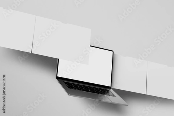 Obraz Laptop Screen Mockup, Template for website page