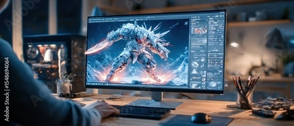 Obraz Designer working on digital art