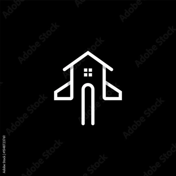 Obraz House rocket logo design template