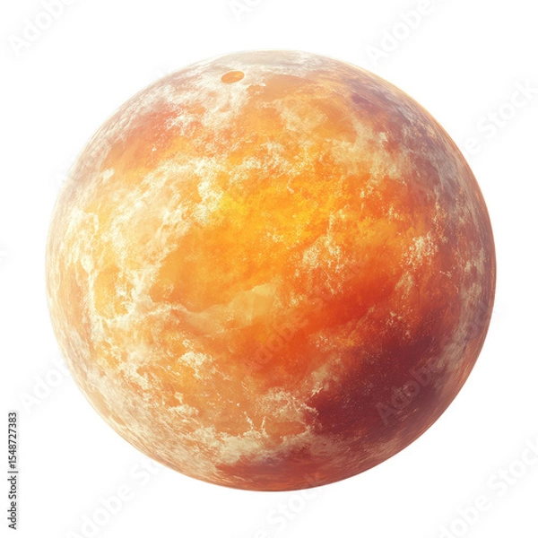 Fototapeta A digital rendering of a fiery orange planet, possibly depicting a fictional exoplanet or a stylized Mars.