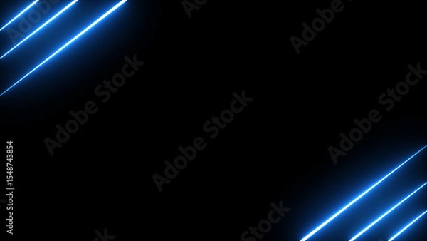 Fototapeta Animation Neon Abstract Lines, Soft Light Flow Background With Bright Glowing Colorful Stripes. abstract blue and black are light pattern with the gradient is the with floor wall metal texture 