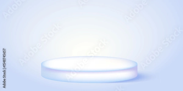 Obraz An empty PODIUM in delicate pearl flowers on a delicate background