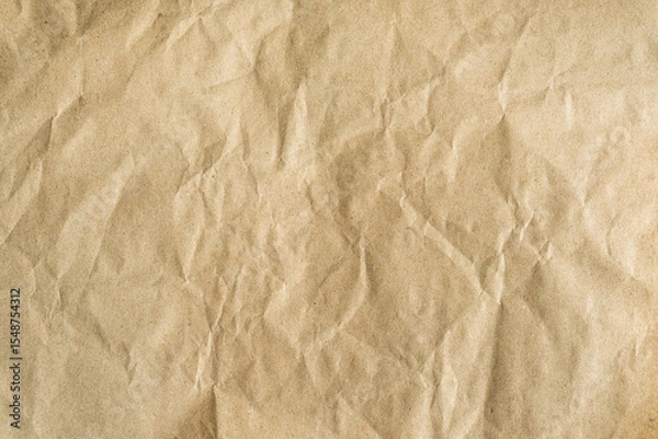 Fototapeta ざらざら質感のベージュ紙｜クラフト・パッケージ用背景　Beige Rough Paper Texture – Craft and Packaging Background