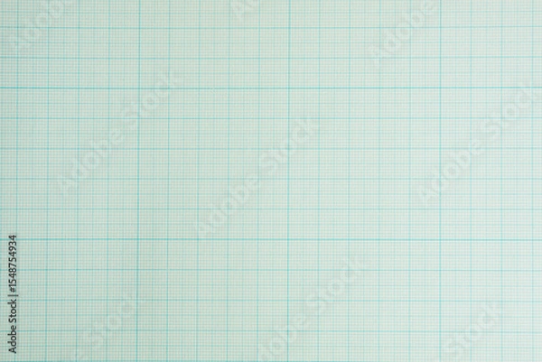 Obraz 方眼紙のノート　薄い水色のグリッド入りのシンプルな背景素材