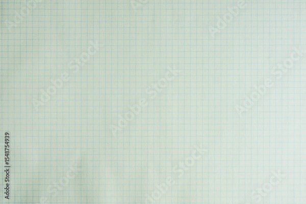 Obraz 方眼紙のノート　薄い水色のグリッド入りのシンプルな背景素材