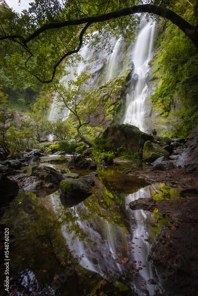 Fototapeta 
Khlong Lan Waterfall is one of the most beautiful and grand waterfalls in Thailand. Below it is a large pool where you can swim. It is located in Khlong Lan National Park, Kamphaeng Phet