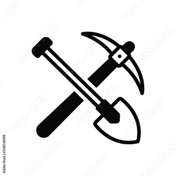 Fototapeta Black solid icon for tools