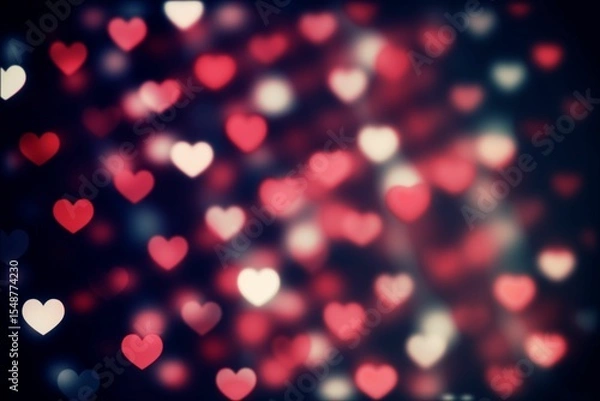 Fototapeta Digitally generated Valentines heart pattern