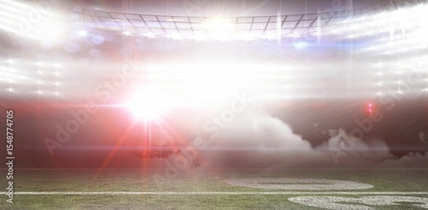 Fototapeta Digitally generated image of illuminated stadium