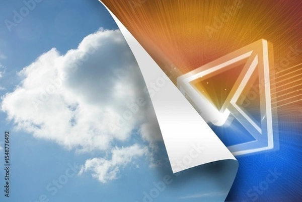 Obraz Sky background over bright envelope background