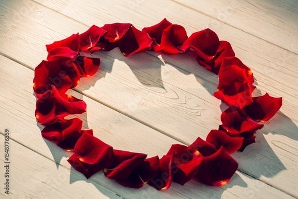 Obraz Circular shape frame made from rose petals
