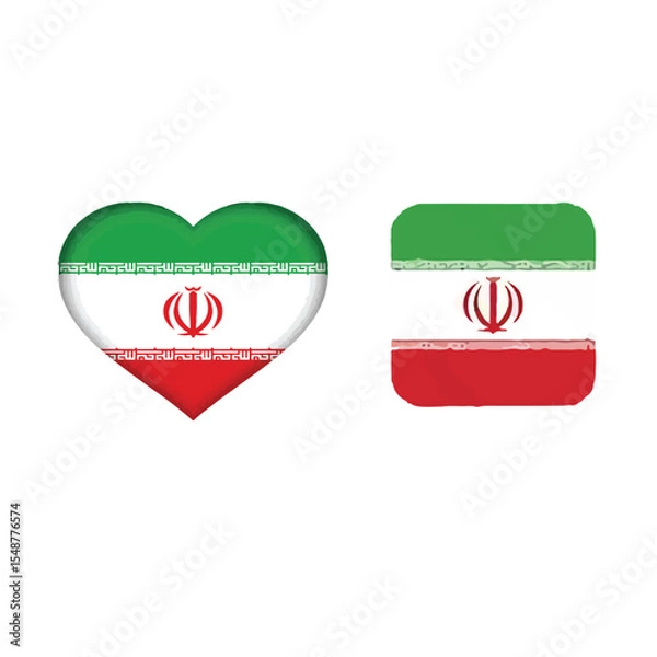 Fototapeta  IRAN NATIONAL FLAG VECTOR SET