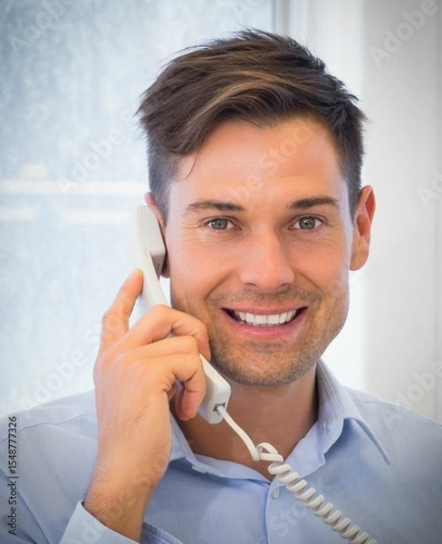 Obraz Casual businessman on the phone