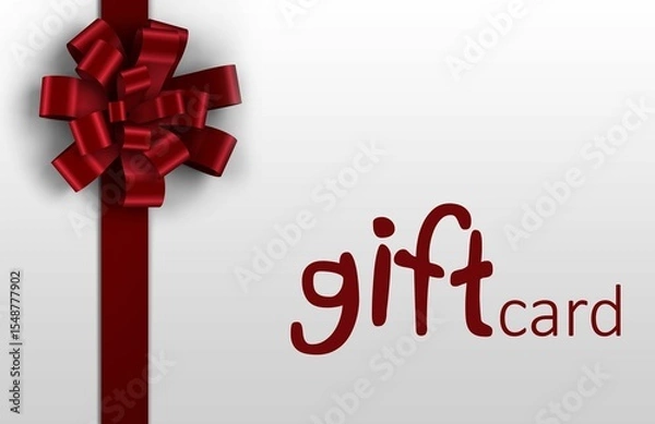 Obraz Gift card with festive bow