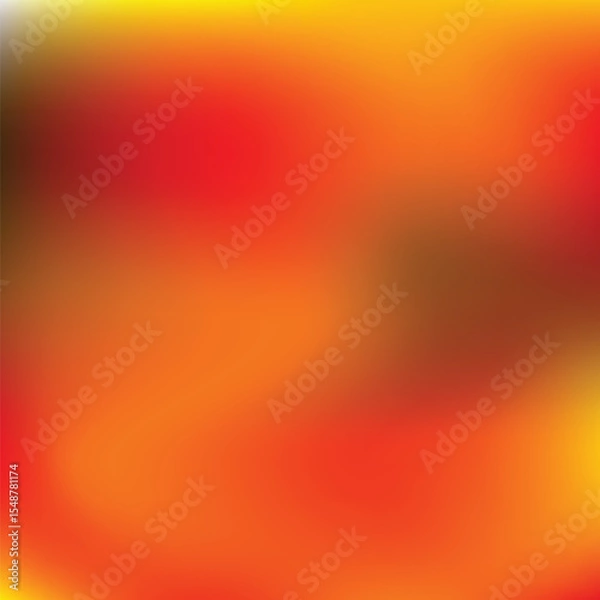 Obraz abstract red orange brown autumn background, vector bokeh vibrant pattern