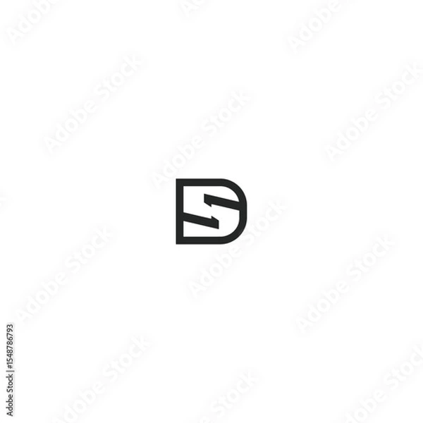 Obraz Letter DS logo icon flat vector design