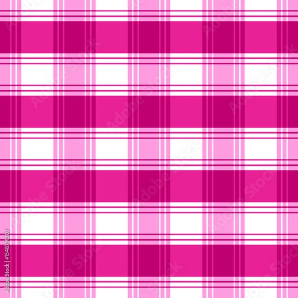 Obraz Plaid shirt with a raspberry and white pattern