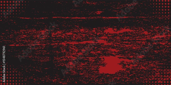 Fototapeta PrintGrunge texture effect background. Distressed rough dark abstract textured. Black isolated on red. Graphic design element vintage style decoration concept for banners, flyer, card, modern