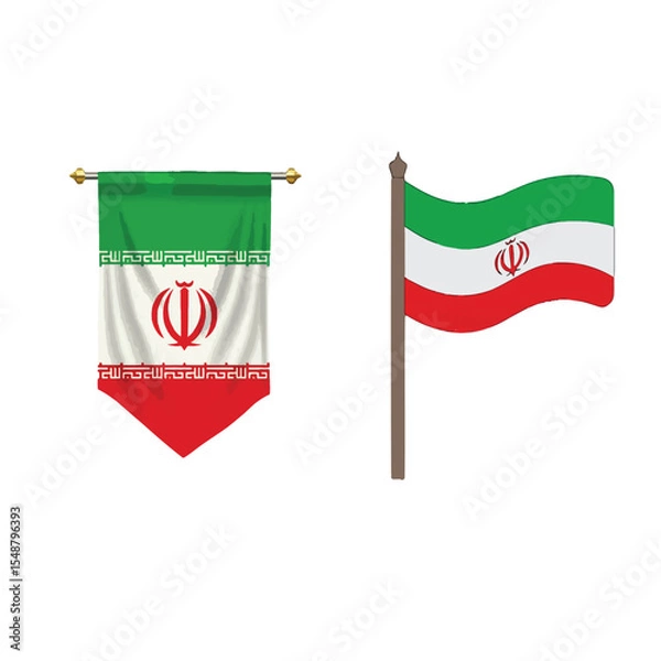 Fototapeta Iran National Flag Vector image