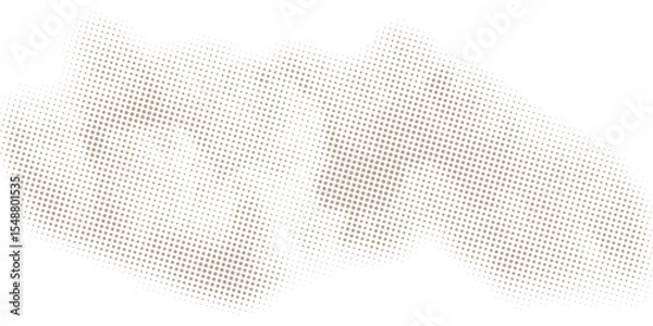 Fototapeta Beige background with halftone dotted pattern. The background is beige with a gradient texture, creating a retro style. Minimal halftone vector gradient background
